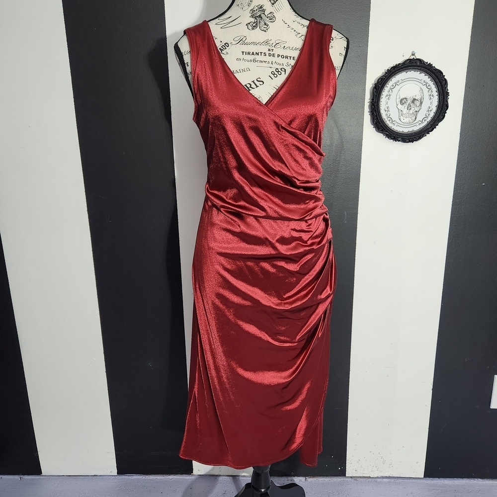 Pinup Couture Deep Red Midi Dress